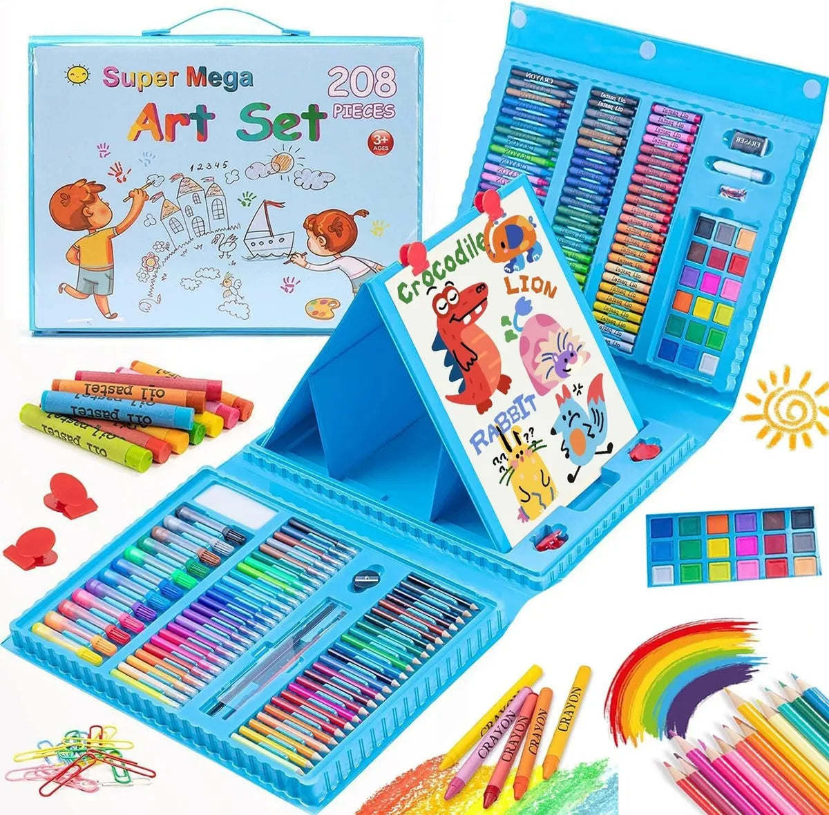 ArtMaster™ Kit Artístico Completo 208 Piezas con Estuche Portátil