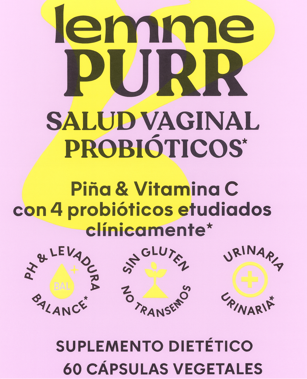 Lemme Purr™ Probiótico Vaginal con 60 Capsulas