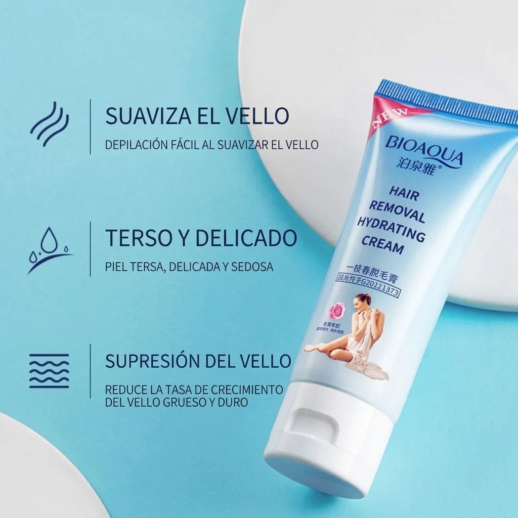 Bioaqua™ Crema para Depilación Natural y Rápida
