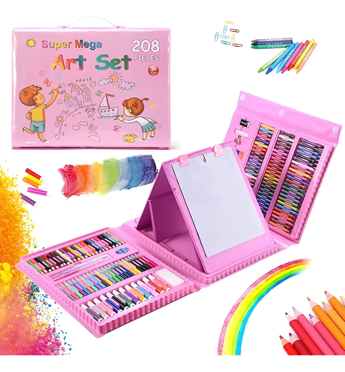 ArtMaster™ Kit Artístico Completo 208 Piezas con Estuche Portátil