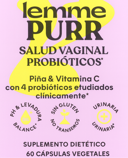 Lemme Purr™ Probiótico Vaginal con 60 Capsulas