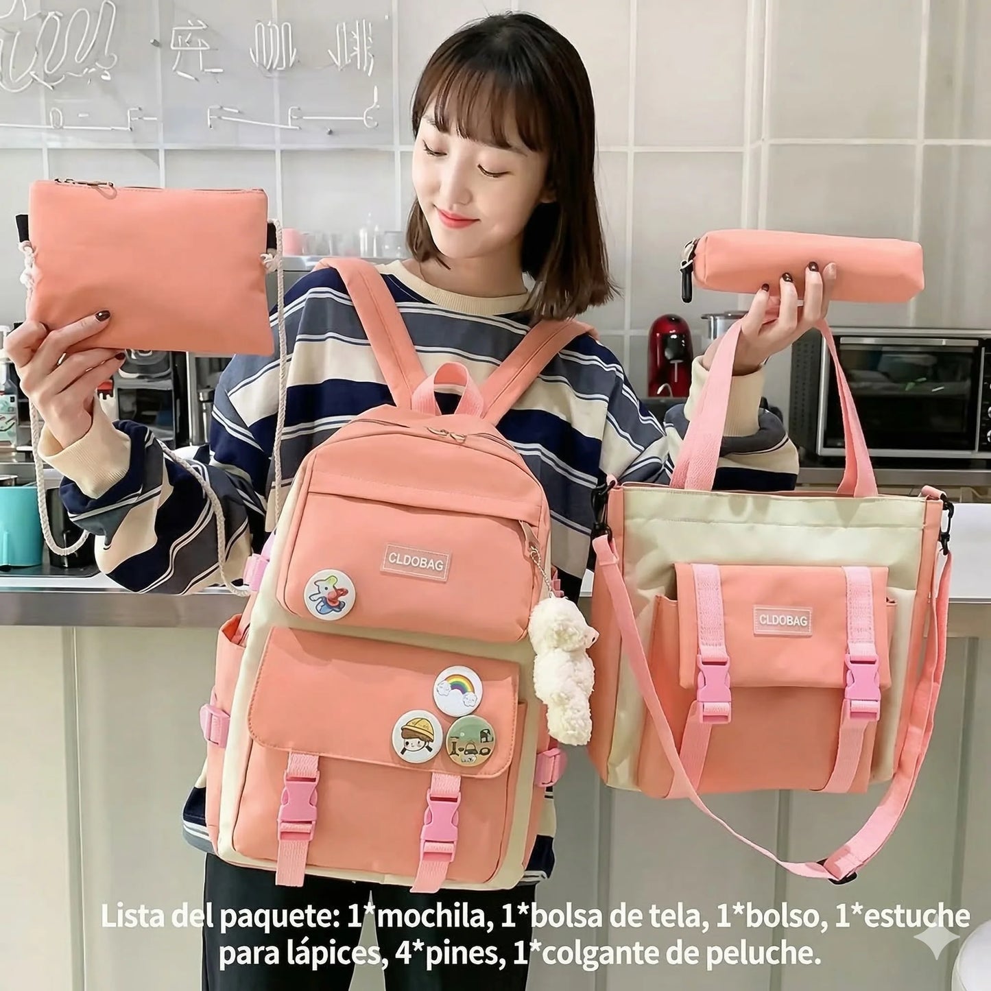 Aesthetic Pro™ Mochila Kawaii 5 En 1