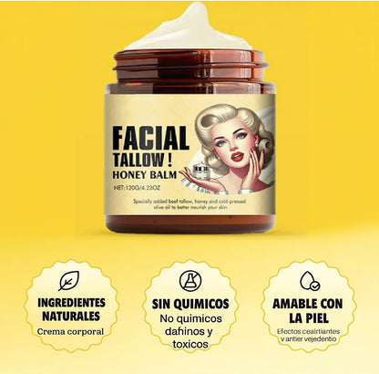 Crema Facial Tallow™ Bálsamo Facial Natural de Sebo y Miel