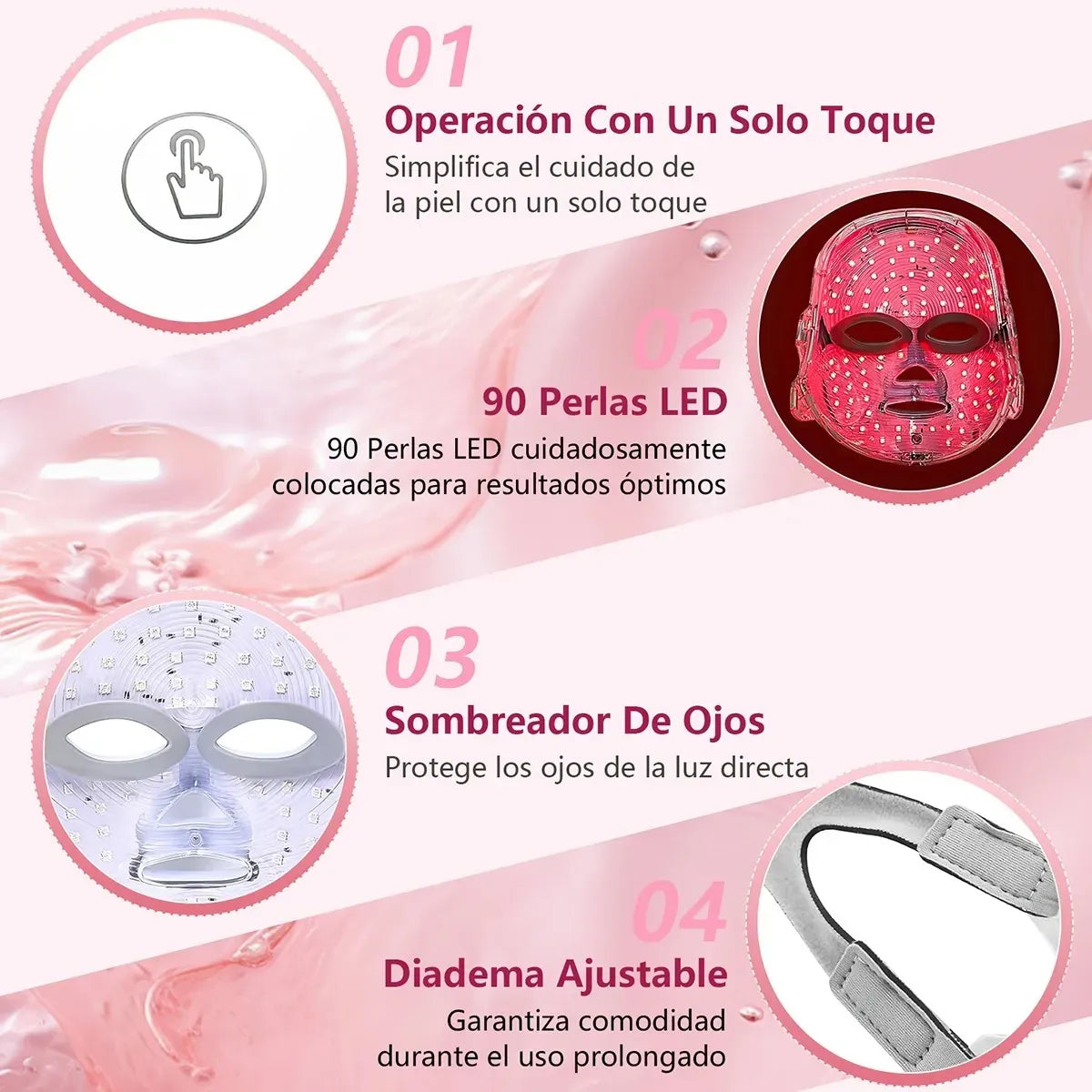 LumiCare™ Mascara Facial con Luz Led