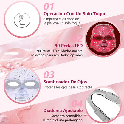 LumiCare™ Mascara Facial con Luz Led