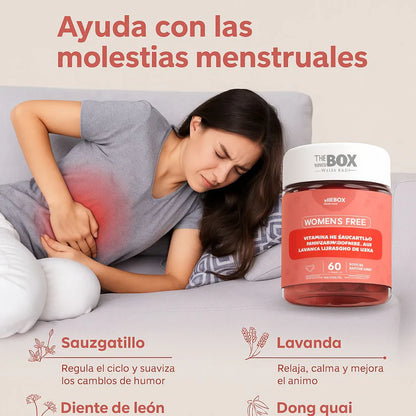 WOMEN’S FREE 60 gomitas para aliviar los cólicos menstruales